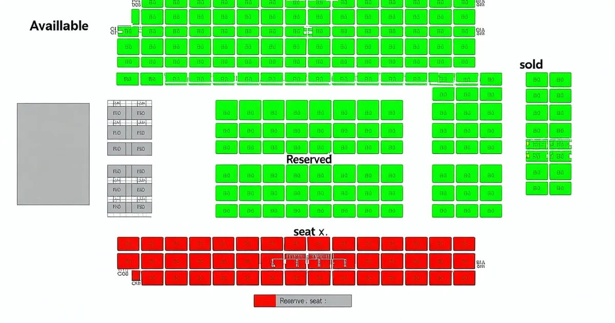 Venue seating chart diagram showing capacity management